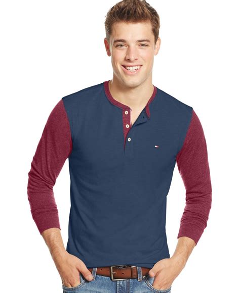 mens tommy hilfiger long sleeve shirt|tommy hilfiger long sleeve top.